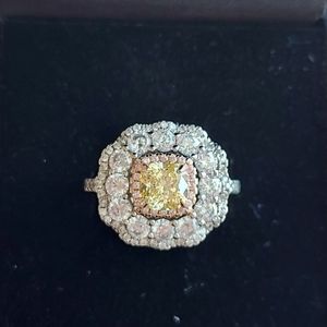 2 Carat Citrine Sterling Silver Ring